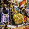 تابلو فرش تبریز طرح بازار - Image 3