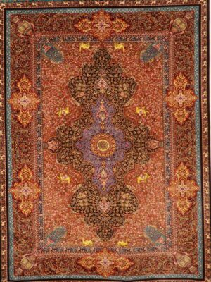 فرش ربات طرح لچک ترنجی مدل 30042