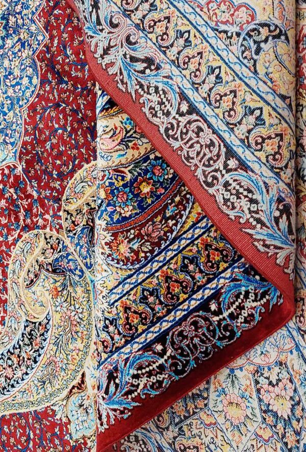 فرش ربات طرح لچک ترنجی نامتقارن مدل 35221 - Image 4