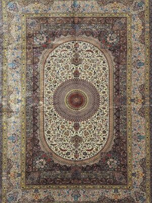 فرش ربات طرح اسلیمی شاه عباسی مدل 55832