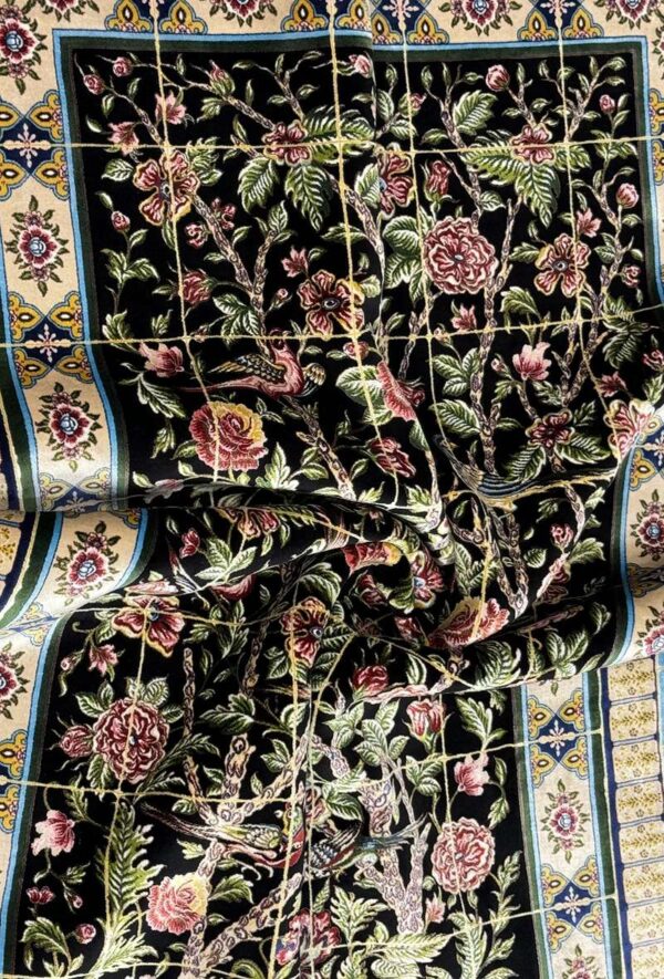 فرش ربات طرح گل و پرنده مدل 66817 - Image 3