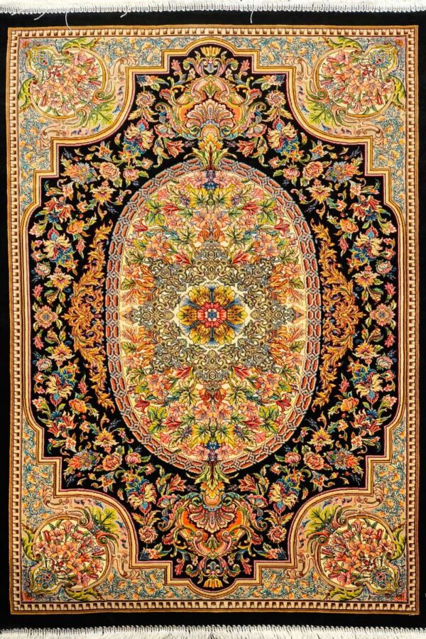 فرش تمام ابریشم ربات مدل ارمی