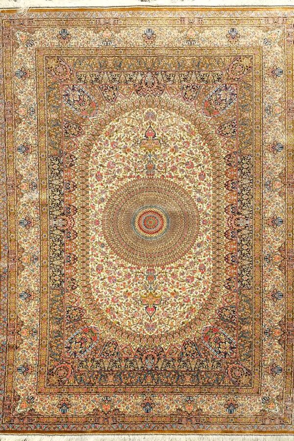 فرش تمام ابریشم ربات مدل اسلیمی