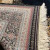فرش تمام ابریشم ربات بافت مدل لچک ترنجی کف ساده - Image 3