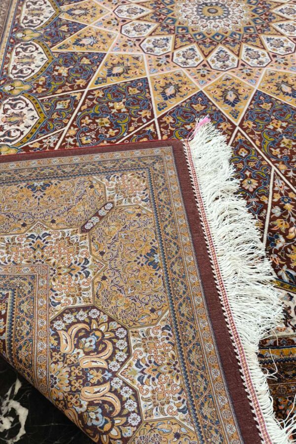فرش تمام ابریشم ربات مدل شهسوار پور - Image 3