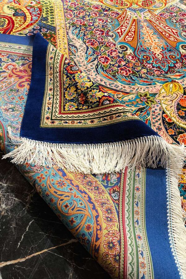 فرش تمام ابریشم ربات بافت مدل ارمی - Image 4