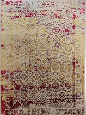 فرش پشم ابریشم ربات بافت طرح مدرن کد 2000236