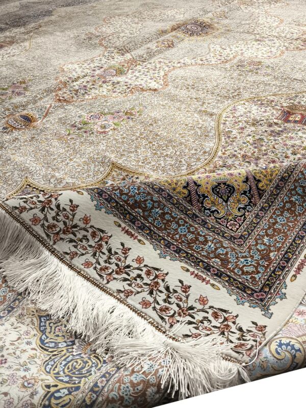 فرش ربات بافت لچک ترنجی گل ریز کد 2002635