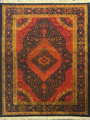 فرش دستبافت نقشه خان محمدی کرک مرینوس 40 رج کد 2000383