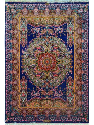 فرش دست بافت تبریز صادق نژاد 60 رج کرک و ابریشم کد 2002392