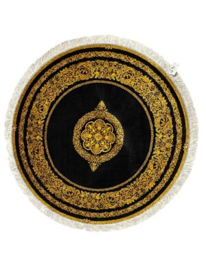 قالیچه ربات بافت تمام ابریشم دایره ورساچه 70 رج کد 2002545