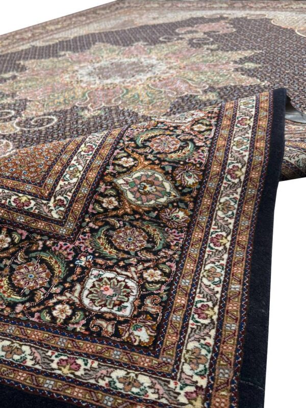 دست بافت  مستطیل  ریزماهی 40 رج کرک و ابریشم - Image 2