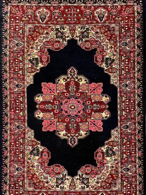 قالیچه دست بافت پشم ابریشم قشقایی طرح هندسی 40رج کد 2000114