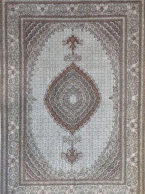 فرش دست بافت مستطیل ریز ماهی کمال الملک 40 رج پشم و ابریشم کد 2001873