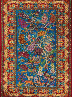 قالیچه گلیم فرش دست بافت درخت زندگی 30 رج کد 2003327