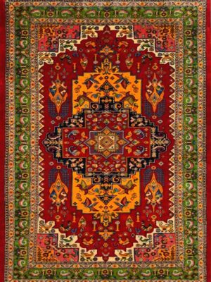 ذرع و نیم دست بافت پشم ابریشم گل مرغی 40 رج کد 2003328