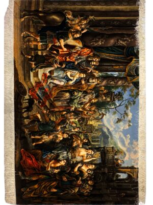 تابلو فرش غسل تعمید حضرت یعفوب 70 رج کرک و ابریشم 2000014