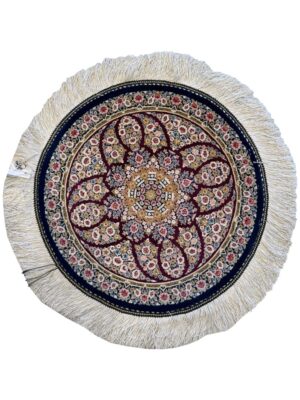 فرش ربات بافت دایره نقشه هاشمیان 70 ابريشم و بنبوسيلک کد 2000340