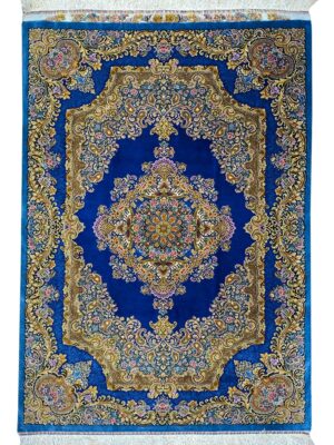 فرش دست بافت تبریز محرری 80 رج تمام ابریشم کد 2001813