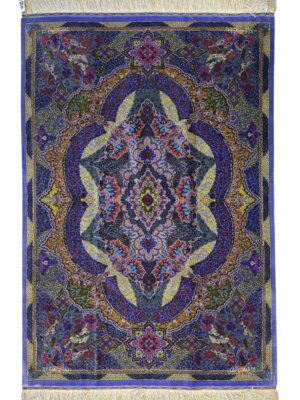 فرش دست بافت تبریز نقشه غلط 80 رج تمام ابریشم کد 2001814