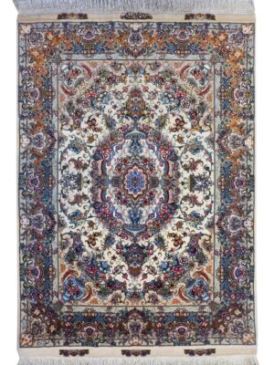 فرش دست بافت مستطیل خطیبی 50 رج -چله نخ کد 2001838