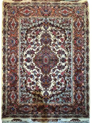 فرش دست بافت مستطیل خطیبی 40 رج -چله نخ کد 2001854