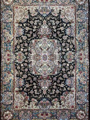 فرش دست بافت مستطیل سالاری 70 رج چله ابریشم کد 2001878