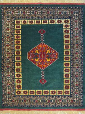 فرش دست بافت خراسان عشایری 40 رج پشم در پشم کد 2001999