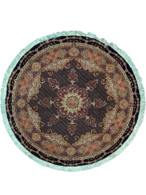 فرش دست بافت دایره ریز ماهی 50 رج -چله نخ کد 2002012