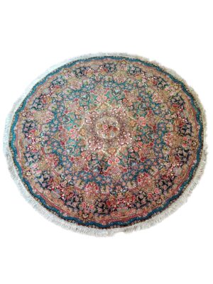 فرش دست بافت تبریز دایره سالاری 60 رج کرک و ابریشم کد 2002061