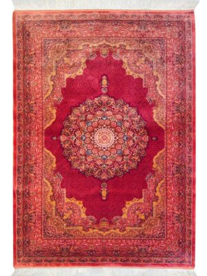 تابلو فرش مستطیل مجلس موسیقی 50 رج کرک و ابریشم کد 2002779