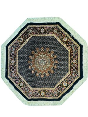 فرش دست بافت مربع ریز ماهی عبدالهی 40 رج کرک و ابریشم کد 2002699