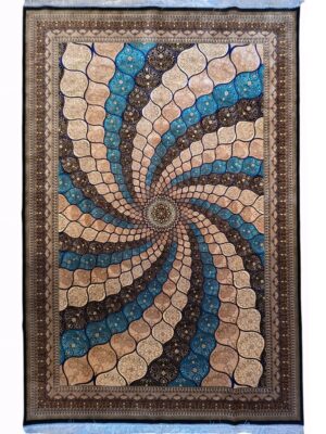 ربات بافت مستطیل گنبدی 70 رج ابریشم و بنبوسیلک کد 2003374