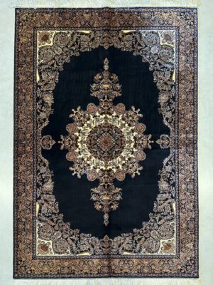 فرش ربات بافت  لچک ترنجی ورساچ 70 رج ابریشم و بنبوسیلک کد 2003452