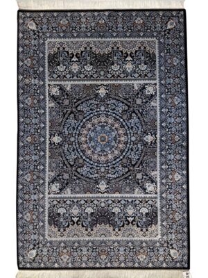 فرش ربات بافت  گنبدی موسوی 70 رج ابریشم و بنبوسیلک کد 2003456