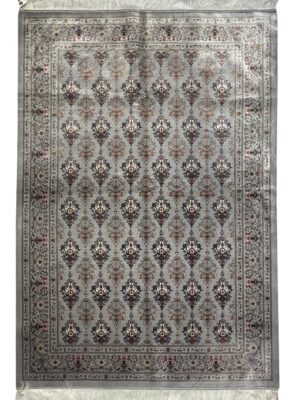 فرش ربات بافت مستطیل واگیره 70 رج ابریشم و بنبوسیلک کد 2003472