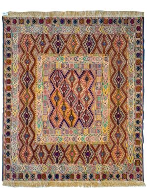 فرش دست بافت مستطیل گلیم فرش سوزنی 30 رج پشم کد 2003578