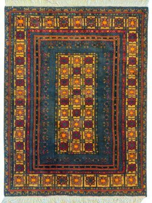 فرش دست بافت عشایری گلستان قابی 40 رج پشم طبیعی کد 2003582