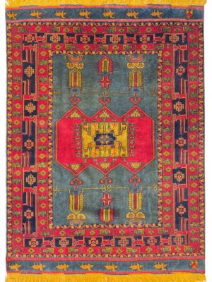 فرش دست بافت مستطیل نقشه غلط 40 رج پشم و ابریشم کد 2003589