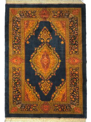 فرش دست بافت قشقایی  مستطیل کف ساده کرمان 40 رج پشم کد 2003594