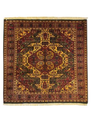 فرش دست بافت مربع مهر گردون 40 رج پشم کد 2003597