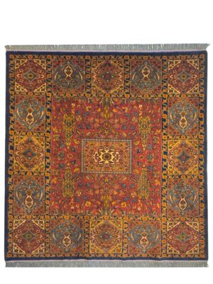 فرش دست بافت مربع سروی ترنجی 40 رج پشم کد 2003598