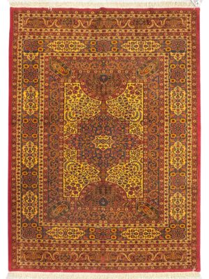 فرش دست بافت عشایری مستطیل  گلابتون 40 رج پشم کد 2003603