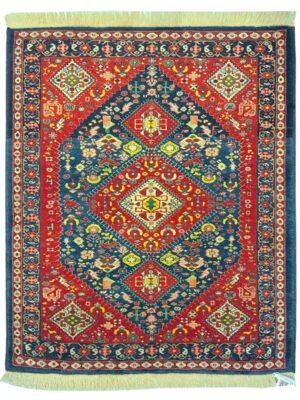 فرش ربات بافت مستطیل مهر گردون 40 رج تمام ابریشم کد 2003620