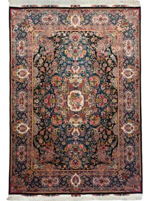 فرش دست بافت تبریز سالاری 60 رج کرک و ابریشم کد 2002054