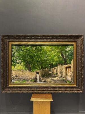 تابلو فرش مستطیل کوچه باغ 50 رج کرک و ابریشم کد 2003250