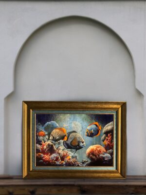 فرش ربات بافت مستطیل اکواریوم 70 رج ابریشم و بنبوسیلک کد 2003733