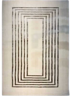 فرش ربات بافت مستطیل مدرن 50 رج کرک و بمبوسیلک کد 2003769