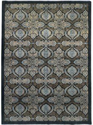 فرش ربات بافت مستطیل افشان مدرن 40 رج پشم و ابریشم کد 2003774