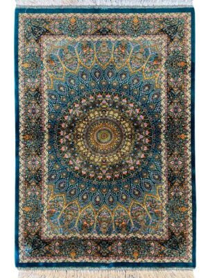 ربات بافت مستطیل گنبد شیخ لطف الله 70 رج ابریشم و بنبوسیلک کد 2003787